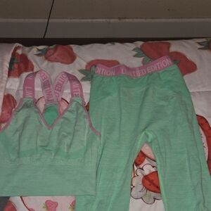 Mint Green Matching Active Wear Set
